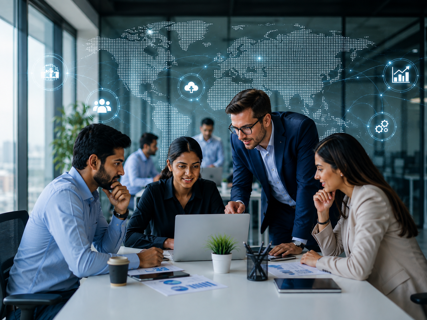 Modern Operational Team Collaborating Across Digital Workflows
